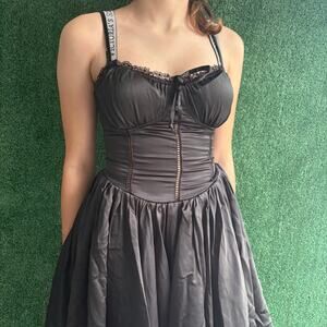 Nice black dress for going out or partying, size S women ask for measurements